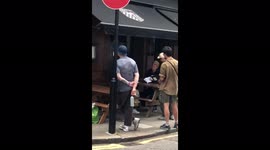 Hollywood star Domhnall Gleeson has been spotted filming outside a London pub