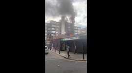 Huge fire at block of flats in east London’s Bethnal Green after ‘explosion’