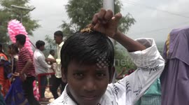 India festival where devotees put deadly scorpions on their faces