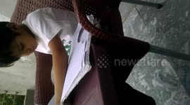 Vedio about kids funny nap after taking study from school and study hard