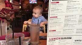 Baby Stares at Sexy Woman