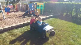 Kids Play Wth Toy Car