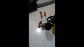 When you forgot you have a kid. I was just mixing his milk when I saw him right at our bedroom door..