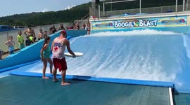 Girl Boogie Board Fail