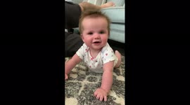 Baby Girl Blows Raspberries