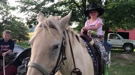 Girl Rides Horse