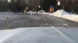 Truck Runs Over Snowman