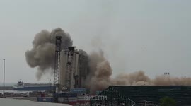 Grain silos at Beirut port collapse on 2nd anniversary of explosion