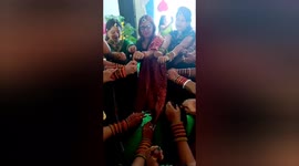 The Indian Hindu Women's Celebrates colour full Sawan festival in Northern India