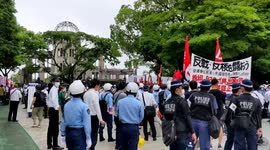 Protests break out during 77th anniversary of Hiroshima bombing