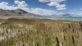 Karakul lake on Pamir Highway.