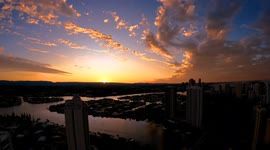 Stunning sunset timelapse from Surfers Paradise in Australia