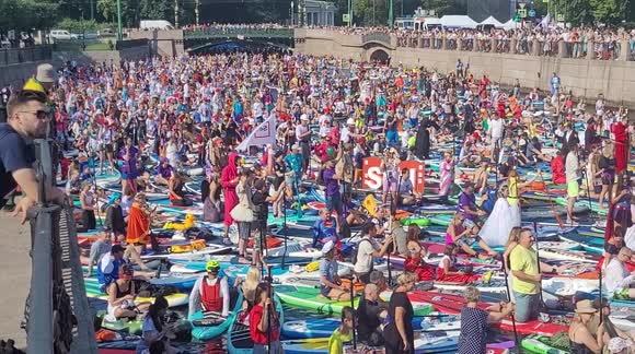 More than 6,000 join SUP festival in Russia's St Petersburg