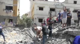 Israel demolishes home in Gaza's Sheikh Ajlin District in massive rocket strike