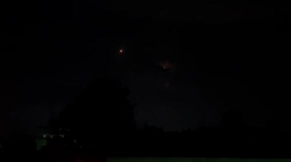 Rockets launched from Gaza  Strip intercepted by Israel's Iron Dome.