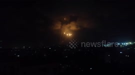 Video shows rockets launched from Gaza City towards Israel on Saturday night