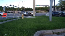 SUV in car crash on blending boulevard in Jacksonville Florida injured passengers was taken to Orange Park medical center
