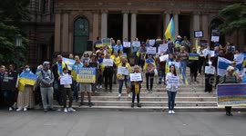Stand with Ukraine rally at Sydney Town Hall