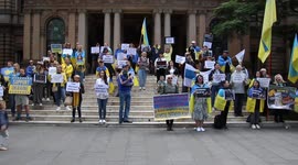 Stand with Ukraine rally at Sydney Town Hall