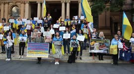 Stand with Ukraine rally at Sydney Town Hall