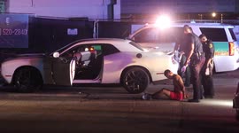 Chase suspect from Galveston County shot after allegedly hitting police officer with vehicle in Houston, Texas