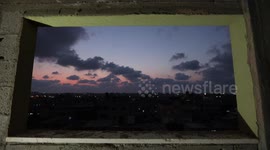 Eerie calm over Gaza at dawn after night of violent exchanges between militants and Israel