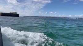 Glorious boat ride to St Michael’s Mount in Cornwall in hot weather