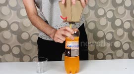 DIY guru builds himself juice dispenser out of cardboard