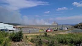 Firefighters battle blaze at landfill site in Canada's Newfoundland