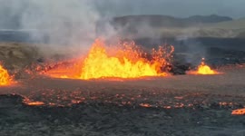 Iceland's Fagradalsfjall volcano continues to spew lava