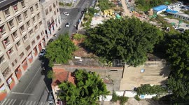 Great Trees Grow From Dangerous Building In Nanning, China