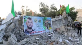 Palestinians inspect destroyed homes Assad ar-Rifai and Subhi Abu Shukayr in Jenin, West Bank
