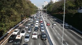 Vehicle traffic in Sao Paulo, Brazil