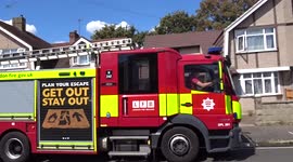 London Fire Brigade in Feltham following yesterdays blaze on Hereford Road