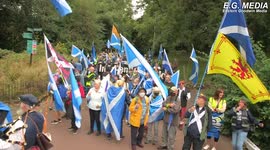 SIM HOLD FIRST SCOTTISH INDEPENDENCE MARCH SINCE LOCKDOWN RESTRICTIONS EASE