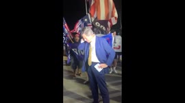 Trump supporters surround journalist and shout 'Fake Media' outside Mar-A-Lago home