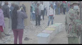 Elderly Kenyan Man Casts his Vote in Kenya's 2022 General Elections