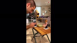 'Man incredibly executes a Space Jam-themed bouncing trick shot'