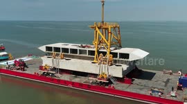 Spectacular scenes show infrastructure work for £26 billion Hinkley Point C nuclear power station