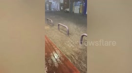 Buses stuck in traffic chaos as record rainfall hits South Korea
