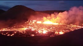 Spectacular live eruption of Iceland's Fagradalsfjall Volcano