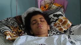 Palestinian girl Rahaf Salman, 11, receives treatment