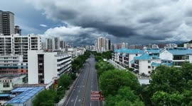 Empty Roads In Sanya City, China