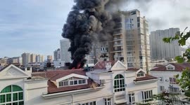 Residential Building Fire In Yichang, Hubei, China