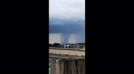 Rain shaft spotted over Queens, New York