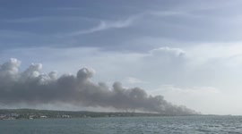 Fire brought under control in Cuba: huge plume of smoke