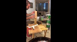 'Man screams in delight after nailing a difficult & creative trick shot'