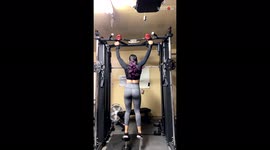 Girl BARELY AVOIDS a serious gym accident resulting from a mis-shipment