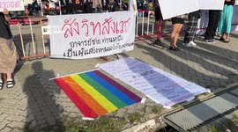 Anti-government protesters hold rally for first time since Covid-19 hampered movement