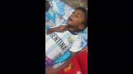 He's dreaming about eating